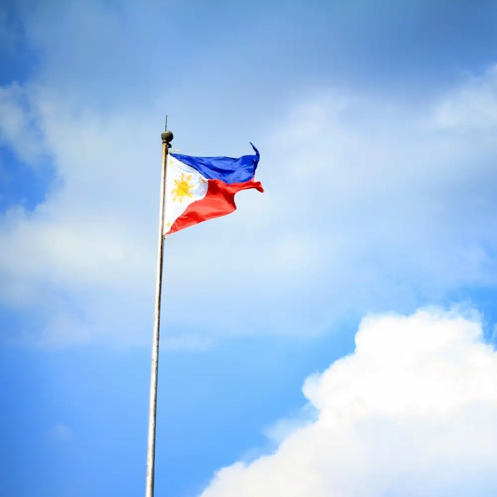 philippines flag blue sky