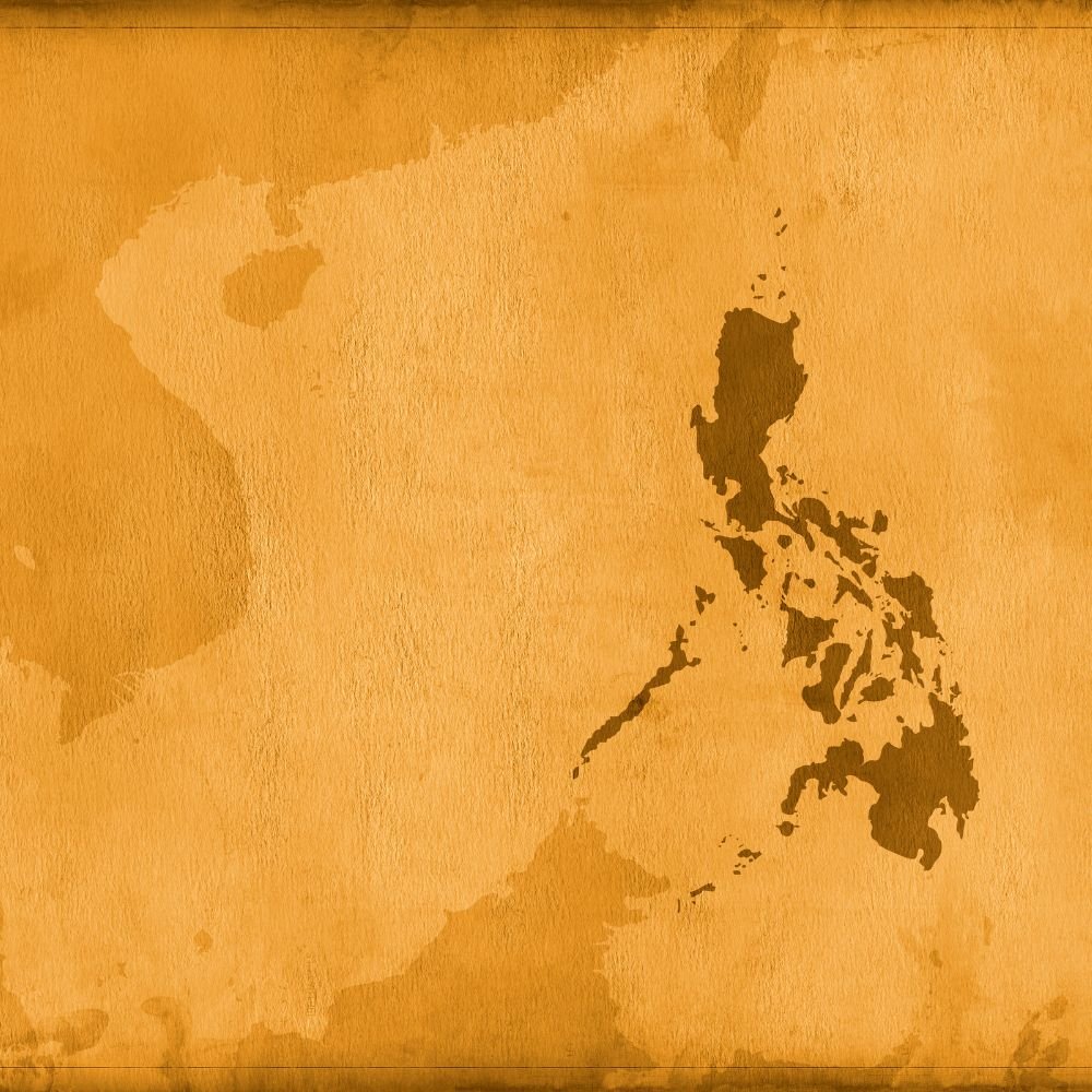 philippines map brown
